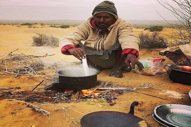 1-Night and 2-Days Thar Desert Safari Tour - Day 2: villages and dunes, with desert plants in the mix