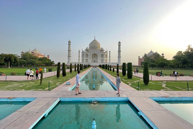 From Delhi: Taj Mahal Sunrise, Baby Taj & Agra Fort Private Tour - Inside the Taj Mahal Grounds: Symmetry, Marble, and Mughal Craft