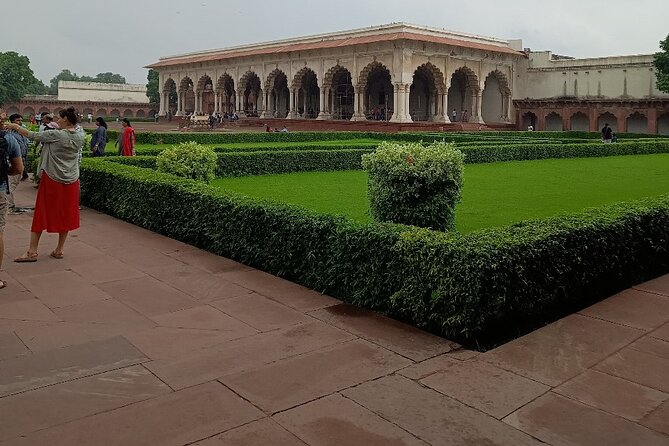 From delhi:(Vip entry)All Inclusive Taj Mahal & Red Fort day trip - Agra Fort inside the walls: red sandstone, halls, and palaces