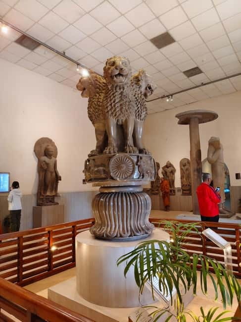 Full-day private Varanasi tour with AC car, boat & Sarnath - Dhamekh Stupa and the deer park story that frames Buddhism