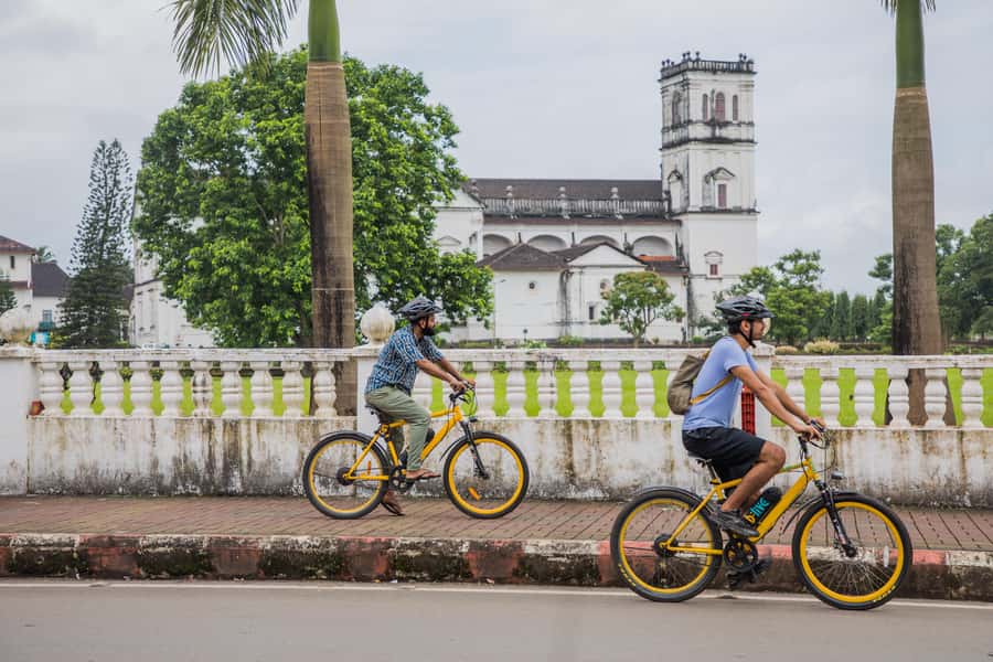 Goa: Old Goa and Divar Island E-Bike Tour with Snacks - Old Goa churches and Portuguese-era icons you can actually cover