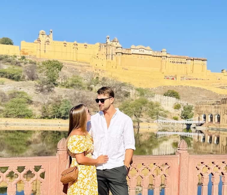 Jaipur: Private Full Day Sightseeing Tour By Car with Guide - Amber Fort and the hilltop viewpoint, where Rajput architecture changes scale