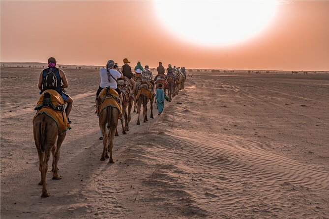 Nomadic Non-Touristic Overnight Camel & Desert Safari Tour - Sunset to bonfire: snacks, tea and coffee, and a wood-fire vegetarian dinner