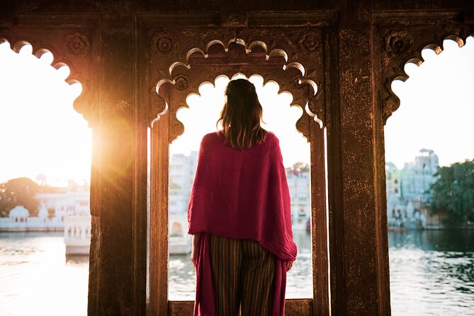 Old City Street Photography E-bike Tour - Stop 2, Gangaur Ghat, gates and stained glass you can frame