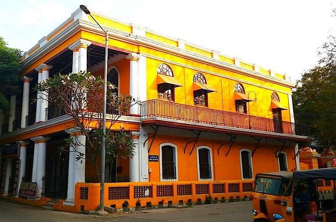 Pondicherry Heritage Walking Tour of French Quarters - Eglise de Notre Dame des Anges: twin towers and Greco-Roman church design