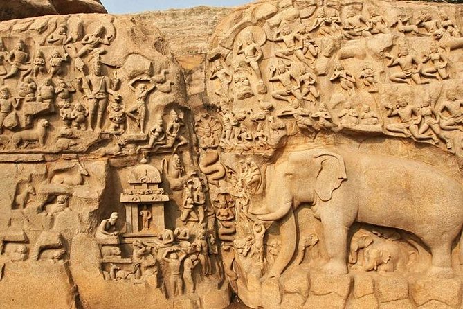 Pondicherry & Mahabalipuram one day trip from Chennai with Lunch - Pancha Rathas and Arjuna’s Penance: Rock monuments with real storytelling
