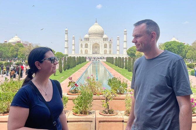 Taj Mahal and Agra Private Tour from Delhi by Car with 5<em> Lunch – Key highlights worth your attention’ /></p>
<ul>
<li><strong>Skip-the-line entry support</strong> at the Taj Mahal and Agra Fort, so your time goes to seeing, not waiting</li>
<li><strong>Private air-conditioned car with door-to-door pickup and drop-off</strong> across Delhi, Noida, Gurgaon, and nearby areas</li>
<li><strong>Expert local guide time with you</strong> at each major stop, including stories and practical tips for the visit</li>
<li><strong>Optional 5-star hotel lunch</strong> (for many people, this is the best value comfort upgrade in Agra)</li>
<li><strong>Baby Taj visit at Itmad-ud-Daulah</strong> for a calmer, intricate marble stop after the bigger monuments</li>
</ul>
<div class="twil" style="margin: 20px 0; padding: 15px 0;"><p>Still choosing your Taj Mahal ticket? Compare these</p><ul style="margin: 10px 0; padding: 0; list-style: none; display: grid; grid-template-columns: repeat(auto-fill, minmax(250px, 1fr)); gap: 14px;"><li style="border: 1px solid #e5e5e5; border-radius: 8px; overflow: hidden; line-height: 1.4; background: #fff;"><a href="https://indiatourreviews.com/same-day-taj-mahal-agra-fort-baby-taj-tour-from-delhi-by-car/" aria-hidden="true" tabindex="-1"><img decoding="async" style="width: 100%; height: 150px; object-fit: cover; display: block;" src="https://asset.indiatourreviews.com/wp-content/uploads/same-day-taj-mahal-agra-fort-baby-taj-tour-from-delhi-by-car-400x267.jpg" alt="" loading="lazy"></a><div style="padding: 10px 12px;"><a href="https://indiatourreviews.com/same-day-taj-mahal-agra-fort-baby-taj-tour-from-delhi-by-car/" style="font-weight: 600;">Same Day Taj Mahal, Agra Fort & Baby Taj Tour from Delhi by Car</a><br><span style="font-size: 0.82em; color: #555; margin-top: 4px;"><span style="color: #A62B4C;">★</span> 5.0 · 4,304 reviews</span></div></li><li style="border: 1px solid #e5e5e5; border-radius: 8px; overflow: hidden; line-height: 1.4; background: #fff;"><a href="https://indiatourreviews.com/taj-mahal-day-tour-from-delhi-by-superfast-train-top-rated-tour/" aria-hidden="true" tabindex="-1"><img decoding="async" style="width: 100%; height: 150px; object-fit: cover; display: block;" src="https://asset.indiatourreviews.com/wp-content/uploads/taj-mahal-day-tour-from-delhi-by-superfast-train-top-rated-tour-400x267.jpg" alt="" loading="lazy"></a><div style="padding: 10px 12px;"><a href="https://indiatourreviews.com/taj-mahal-day-tour-from-delhi-by-superfast-train-top-rated-tour/" style="font-weight: 600;">Taj Mahal Day Tour from Delhi by Superfast Train – TOP RATED TOUR</a><br><span style="font-size: 0.82em; color: #555; margin-top: 4px;"><span style="color: #A62B4C;">★</span> 5.0 · 4,166 reviews</span></div></li><li style="border: 1px solid #e5e5e5; border-radius: 8px; overflow: hidden; line-height: 1.4; background: #fff;"><a href="https://indiatourreviews.com/full-day-taj-mahal-agra-fort-baby-taj-tour-from-delhi-by-car/" aria-hidden="true" tabindex="-1"><img decoding="async" style="width: 100%; height: 150px; object-fit: cover; display: block;" src="https://asset.indiatourreviews.com/wp-content/uploads/full-day-taj-mahal-agra-fort-baby-taj-tour-from-delhi-by-car-400x267.jpg" alt="" loading="lazy"></a><div style="padding: 10px 12px;"><a href="https://indiatourreviews.com/full-day-taj-mahal-agra-fort-baby-taj-tour-from-delhi-by-car/" style="font-weight: 600;">Full Day Taj Mahal, Agra Fort & Baby Taj Tour from Delhi by Car</a><br><span style="font-size: 0.82em; color: #555; margin-top: 4px;"><span style="color: #A62B4C;">★</span> 5.0 · 3,647 reviews</span></div></li><li style="border: 1px solid #e5e5e5; border-radius: 8px; overflow: hidden; line-height: 1.4; background: #fff;"><a href="https://indiatourreviews.com/from-delhi-taj-mahal-agra-private-day-trip-with-transfers/" aria-hidden="true" tabindex="-1"><img decoding="async" style="width: 100%; height: 150px; object-fit: cover; display: block;" src="https://asset.indiatourreviews.com/wp-content/uploads/from-delhi-taj-mahal-agra-private-day-trip-with-transfers-400x267.jpg" alt="" loading="lazy"></a><div style="padding: 10px 12px;"><a href="https://indiatourreviews.com/from-delhi-taj-mahal-agra-private-day-trip-with-transfers/" style="font-weight: 600;">From Delhi: Taj Mahal & Agra Private Day Trip with Transfers</a><br><span style="font-size: 0.82em; color: #555; margin-top: 4px;"><span style="color: #A62B4C;">★</span> 4.9 · 3,181 reviews</span></div></li></ul></div><h2 id="a-private-delhi-to-agra-day-that-saves-your-energy">A private Delhi to Agra day that saves your energy</h2>
<p><img width="669" height="446" decoding="async" src=