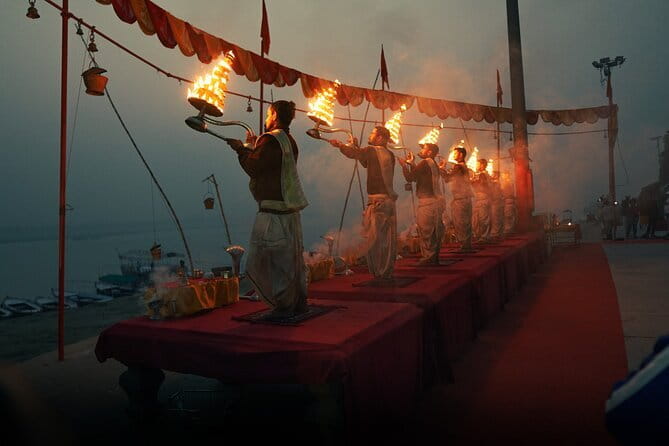 Varanasi Sunrise Boat Tour - Manikarnika Ghat: one of the five major, oldest pilgrim ghats