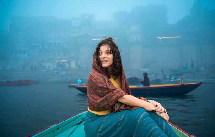 Varanasi Sunset Tour with Ganga Aarti & Free Boat Ride - Assi Ghat at sunset: a calmer entry point